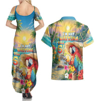 Hawaii Parrot Couples Matching Summer Maxi Dress and Hawaiian Shirt Im Not Waiting Till 5 Oclock LT05 - Polynesian Pride