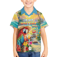 Hawaii Parrot Family Matching Long Sleeve Bodycon Dress and Hawaiian Shirt Im Not Waiting Till 5 Oclock
