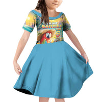 Hawaii Parrot Family Matching Off Shoulder Short Dress and Hawaiian Shirt Im Not Waiting Till 5 Oclock