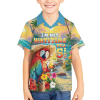 Hawaii Parrot Family Matching Short Sleeve Bodycon Dress and Hawaiian Shirt Im Not Waiting Till 5 Oclock LT05 Son's Shirt Colorful - Polynesian Pride