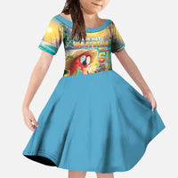 Hawaii Parrot Family Matching Summer Maxi Dress and Hawaiian Shirt Im Not Waiting Till 5 Oclock LT05 Daughter's Dress Colorful - Polynesian Pride