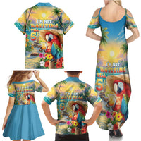 Hawaii Parrot Family Matching Summer Maxi Dress and Hawaiian Shirt Im Not Waiting Till 5 Oclock - Polynesian Pride