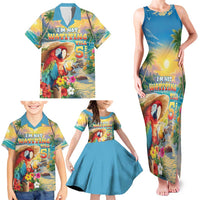 Hawaii Parrot Family Matching Tank Maxi Dress and Hawaiian Shirt Im Not Waiting Till 5 Oclock