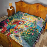 Hawaii Parrot Quilt Im Not Waiting Till 5 Oclock - Polynesian Pride