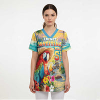 Hawaii Parrot Scrub Top Im Not Waiting Till 5 Oclock - Polynesian Pride