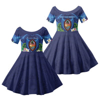 Guam Liberation Day Family Matching Summer Maxi Dress and Hawaiian Shirt Pas Para I Chamoru