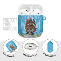 New Zealand Birds Christmas AirPods Case Pohutukawa Xmas Tree