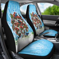 New Zealand Birds Christmas Car Seat Cover Pohutukawa Xmas Tree