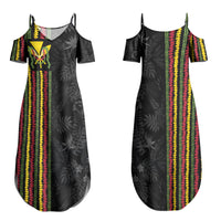 Hawaii Lei Kanaka Maoli Flag Family Matching Summer Maxi Dress and Hawaiian Shirt Tropical Vibes
