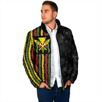 Hawaii Lei Kanaka Maoli Flag Padded Jacket Tropical Vibes