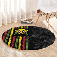 Hawaii Lei Kanaka Maoli Flag Round Carpet Tropical Vibes
