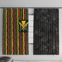 Hawaii Lei Kanaka Maoli Flag Window Curtain Tropical Vibes