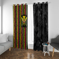 Hawaii Lei Kanaka Maoli Flag Window Curtain Tropical Vibes