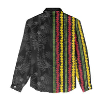 Hawaii Lei Kanaka Maoli Flag Women Casual Shirt Tropical Vibes