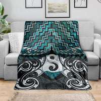 New Zealand Maori Blanket Poutama Pikorua - Single Twist Paua Shell