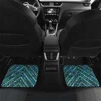 New Zealand Maori Car Mats Poutama Pikorua - Single Twist Paua Shell
