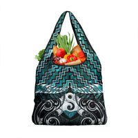 New Zealand Maori Grocery Bag Poutama Pikorua - Single Twist Paua Shell