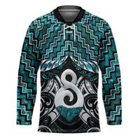 New Zealand Maori Hockey Jersey Poutama Pikorua - Single Twist Paua Shell
