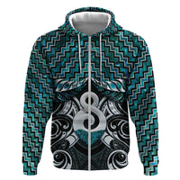 New Zealand Maori Hoodie Poutama Pikorua - Single Twist Paua Shell
