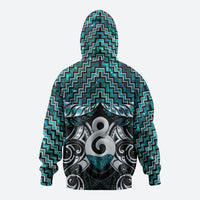 New Zealand Maori Hoodie Poutama Pikorua - Single Twist Paua Shell