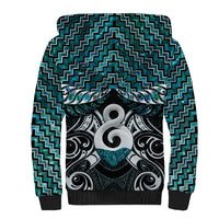 New Zealand Maori Sherpa Hoodie Poutama Pikorua - Single Twist Paua Shell