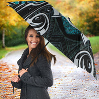 New Zealand Maori Umbrella Poutama Pikorua - Single Twist Paua Shell