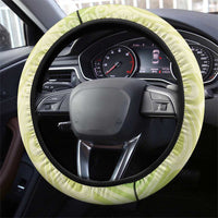 New Zealand Piwakawaka Fantail Bird Steering Wheel Cover With Kowhai Flowers