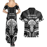 New Zealand Te Reo Maori Couples Matching Summer Maxi Dress and Hawaiian Shirt Korero Maori Ai Au LT05 - Polynesian Pride