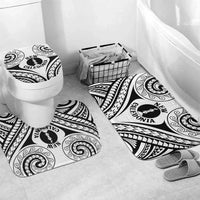 New Caledonia Day Bathroom Set Polynesian Curves White Color - Polynesian Pride