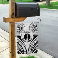 New Caledonia Day Garden Flag Polynesian Curves White Color - Polynesian Pride