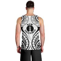 New Caledonia Day Men Tank Top Polynesian Curves White Color - Polynesian Pride