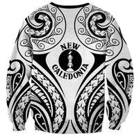 New Caledonia Day Sweatshirt Polynesian Curves White Color - Polynesian Pride