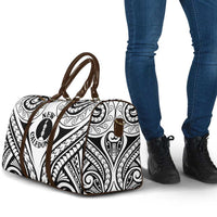 New Caledonia Day Travel Bag Polynesian Curves White Color - Polynesian Pride