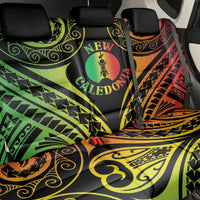 New Caledonia Day Back Car Seat Cover Polynesian Curves Reggae Color - Polynesian Pride