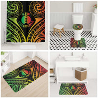 New Caledonia Day Bathroom Set Polynesian Curves Reggae Color - Polynesian Pride