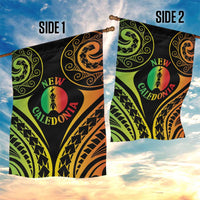 New Caledonia Day Garden Flag Polynesian Curves Reggae Color - Polynesian Pride