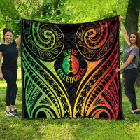 New Caledonia Day Quilt Polynesian Curves Reggae Color - Polynesian Pride