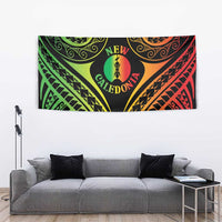 New Caledonia Day Tapestry Polynesian Curves Reggae Color - Polynesian Pride