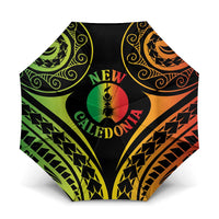 New Caledonia Day Umbrella Polynesian Curves Reggae Color - Polynesian Pride