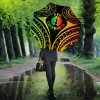 New Caledonia Day Umbrella Polynesian Curves Reggae Color - Polynesian Pride