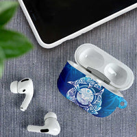 Marshall Islands Manit Day AirPods Case Tribal Dolphin With Marshall Seal - Polynesian Pride