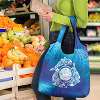 Marshall Islands Manit Day Grocery Bag Tribal Dolphin With Marshall Seal LT05 - Polynesian Pride