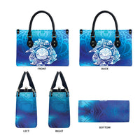 Marshall Islands Manit Day Leather Bag Tribal Dolphin With Marshall Seal - Polynesian Pride