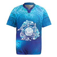 Marshall Islands Manit Day Rugby Jersey Tribal Dolphin With Marshall Seal - Polynesian Pride