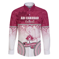 Adi Cakobau School Family Matching Tank Maxi Dress and Hawaiian Shirt 75th Anniversary LT05 Dad's Shirt - Long Sleeve Pink - Polynesian Pride
