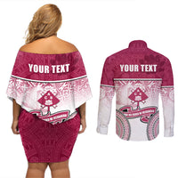 personalized-adi-cakobau-school-couples-matching-off-shoulder-short-dress-and-long-sleeve-button-shirts-with-fijian-tapa-pattern