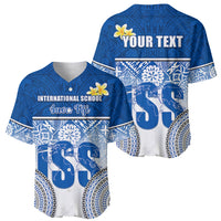 Personalized International School Suva Baseball Jersey With Fijian Tapa Pattern LT05 - Polynesian Pride