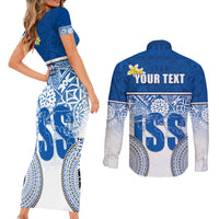 personalized-international-school-suva-couples-matching-short-sleeve-bodycon-dress-and-long-sleeve-button-shirts-with-fijian-tapa-pattern