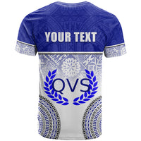 Personalized Queen Victoria School T Shirt With Fijian Tapa Pattern LT05 - Polynesian Pride
