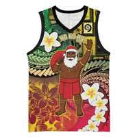 Vanuatu Christmas Basketball Jersey Ni-Van Santa Retro Style LT05 Unisex Colorful - Polynesian Pride